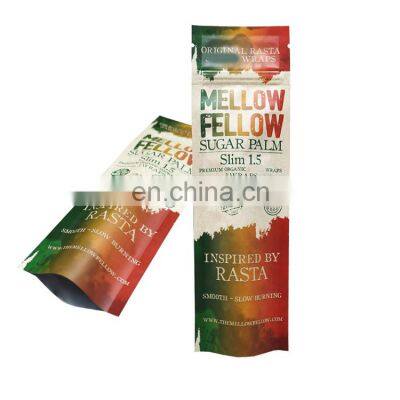 Custom preroll packaging box plastic mylar bag printing multicolor for pre rolled joints child proof bag