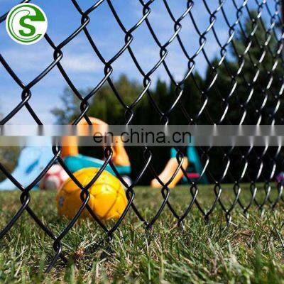 Galvanized/pvc coated chain link fence outdoor playground fence factory