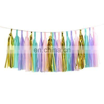 1Set Mixed Diy Tissue Paper Garland For Wedding Kids Party Decorations Birthday Party Decorations Baby Shower Favors photo-2