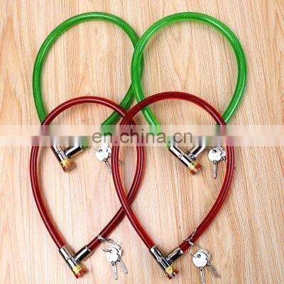 Chain Bicycle Accessories Lock Bicycle Lock Key For Electric Car Anti Theft Cross Tooth Steel Wire photo-2