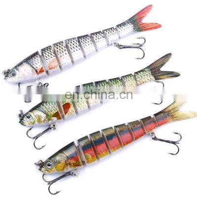 13.7cm 27g High Quality New Design 8 Sections 12 Colors Loach Multi Jointed Minnow Lure photo-5