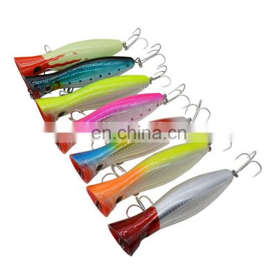 Fishing lure top water artificial baits 12cm/42g  Wobblers ABS Hard Bait Popper Big Mouth Bass lures