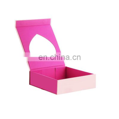 Custom retail products packaging luxury magnetic foldable gift boxes