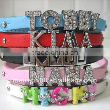 Wholesale Dog collars Pet collar Cat collar With Slide Alphabet