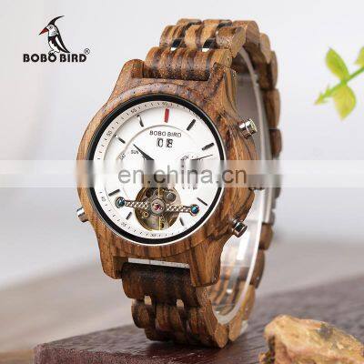 BOBO BIRD Fashion Luxury Handmade OEM Automatic Mechanical Wood Watch for Men and Women