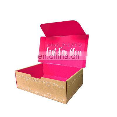 Custom clothing mailing box with logo large plain bulk tuck up folded box for clothes