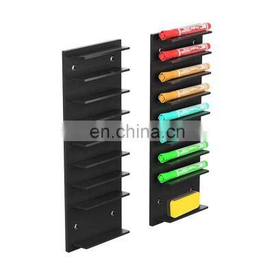 Wall Mount Acrylic Pen Holder White Board Marker Organizer Hanging Mark Pen Holder for School photo-2