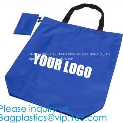 Grocery Tote Bags Foldable Into Attached Pouch, Waterproof Reusable Gift Bags, Washable, Durable And Lightweight photo-4