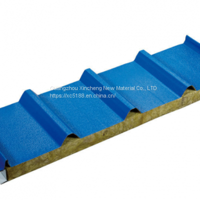 Rock wool color steel tile roof tile fireproof tile 950 color coated small wave tile factory custom