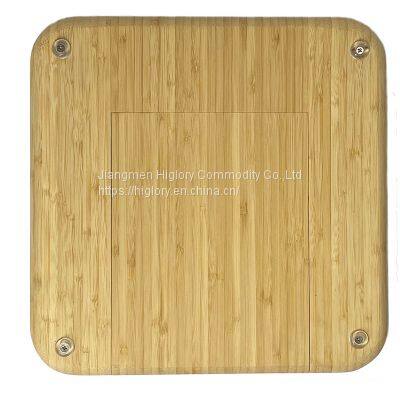 Wholesale Bamboo Wood Cheese Boards and Knife Set Bamboo Serving Platter Cheese Cutting Board Set photo-2