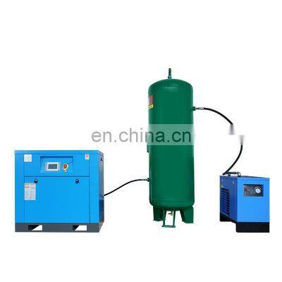 Hot sales 15hp compressor screw air compressor with air dryer and air tank screw compressor