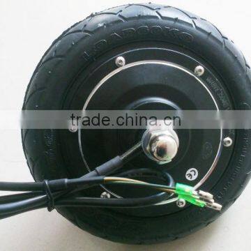 6 inch 48V brushless gearless electric wheel hub motor with braking device for scooter
