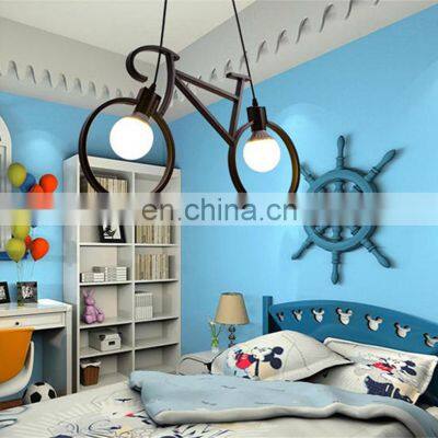 Iron Bicycle Pendant Light For Living Room Restaurant Kitchen Hanging LED Lamps Light photo-2