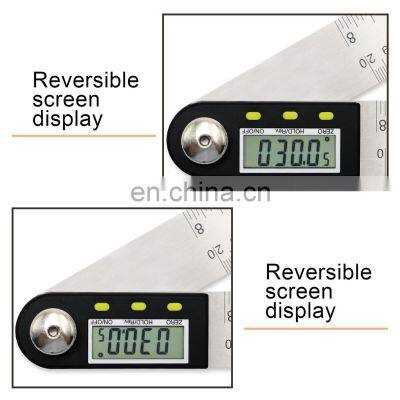 SHAHE Portable 200 mm Stainless Steel Angle Ruler Electron Goniometer Protractor Angle Finder Digital Angle Gauge photo-3