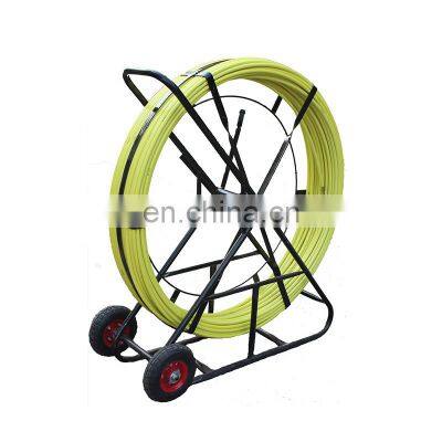 11*300m Yellow  Fiberglass Duct Rodder Push Duct Rod Snake for fiber optic equipment