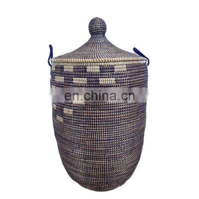 Weave Seagrass Laundry Basket Customized Color Hot deals Seagrass Hamper With Lid Wholesale