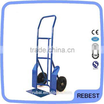 Metal hand trolley with two wheels