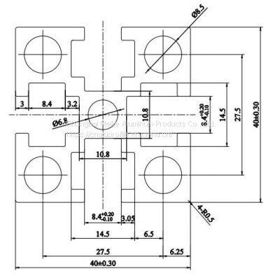 MK-8-4040GF Aluminum Silver Anodized 4040 T Slot Aluminium Profile for Doors and Windows Factory Sale photo-2