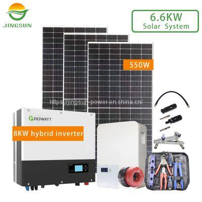 6.6 KW Solar System 550W Solar Panels