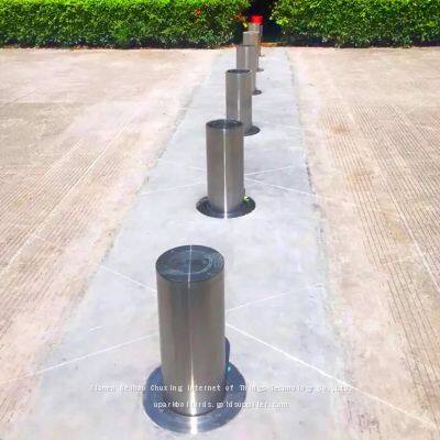 UPARK Secure Business Entry with Automated Warning Post Secured Barrier Sturdy Industrial Zone Access Entrance Electric Bollard