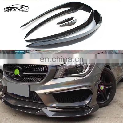 C117 CLA RZ style Carbon Fiber Front Separator Canard Wing Front Splitter For Mercedes Benz CLA45 CLA