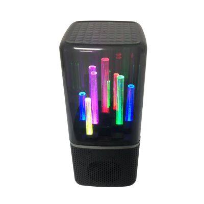 2022 New Custom OEM 8 modes RGB LED light Wireless Strong Bass Portable Bluetooth Speaker Loudspeaker for Home Office Outdoor