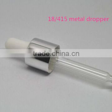 18/415 shiny silver metal dropper closure