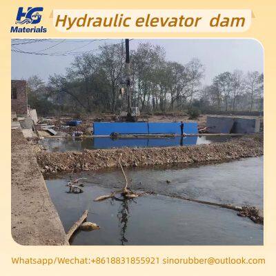 Hydraulic elevator dam, hydraulic steel dam gate, river channel, reservoir, flap dam, automatic lifting, hydraulic steel dam bottom cross-shaft drive