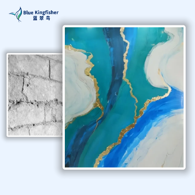 Blue Kingfisher Venetian plaster Made in China Factory，suitable for light luxury interior decoration