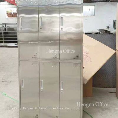 Casilleros para empleados de acero inoxidable grueso y resistente a la intemperie con diseño de espejo de maquillaje para oficinas y lugares de trabajo - OEM/ODM photo-2