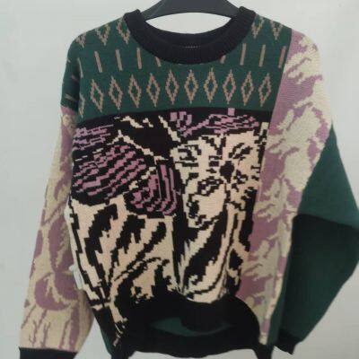 Женский вязаный свитер-пуловер. Вязаные верхние блузки из мериновой шерсти и альпаки. Однокрасочные, актуальные для осени и зимы.