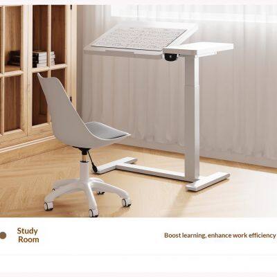 Mns Standing Desk Hand Lift Table Glass Study Table for Living Room Furniture Linear Actuator for Enhanced Work photo-5