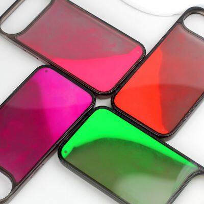 Fashion Glow Dark Neon Sand Phone Case for 13-17 Series Custom Design PC+TPU Material 360 Protection Anti-Fingerprint
