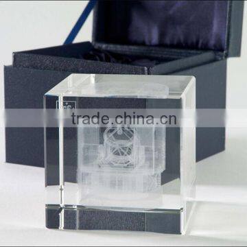 3d crystal laser engraving gifts with nice gift packing