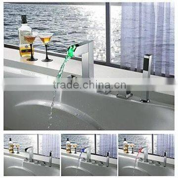 China Wholesale Bathtub Whirlpool Waterfall Faucet with LED Light