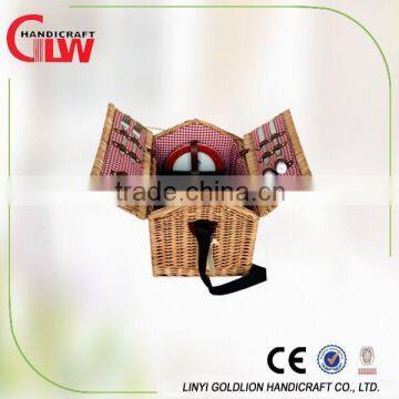 hanging picnic basket, basket for 4 person, wholesale baskets