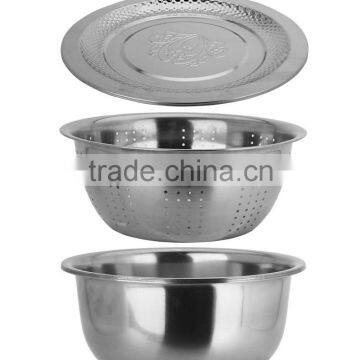 Hot Selling Stainless Steel Mixing Bowl Set / Salad Bowl Set / Metal Fruit Bowl photo-2
