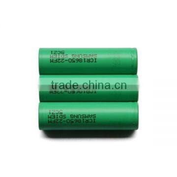 Samsung lithium ion battery cell 18650 / rechargeable li ion battery 18650 3.7v 2200mah