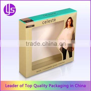 Luxury Custom Clothing Packaging Paper Box with PVC Window