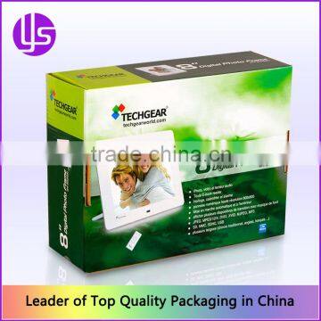 Custom E Flute Corrugated Cardboard Color Printed Roll End Tuck Top Paper Packaging Box With the Dust Flaps photo-3
