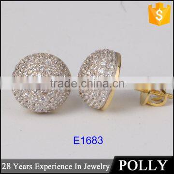 2016 semicircular 925 silver luxury jewelry earring for ladies wholesale