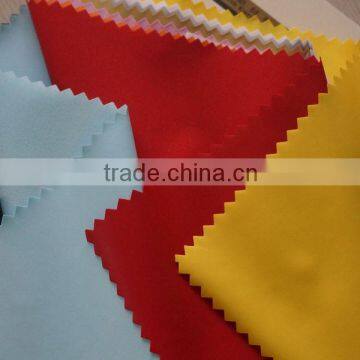 plain pattern colorful elastic pu 4 way stretch nylon spandex fabric