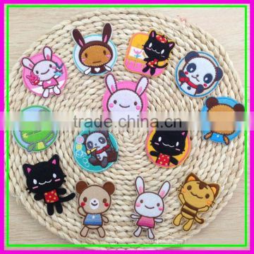 China Factory wholesale Iron-on Cheap DIY Cut Baby Garments Embroideried Woven Animal Patch