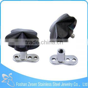 Top Beautiful Stone Titanium Base Implant Piercing Microdermal Body Jewelry photo-4