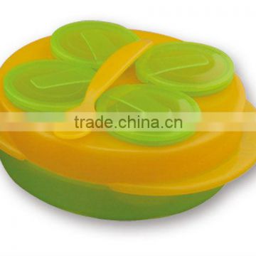 PM2406 Non-slip Bowl with 4 Snack Cups & 1 Spoon