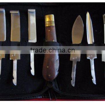 Hoof Knives 6 Set Equine Veterinary Horse Knife Pouch Veterinary Instruments and Equipment