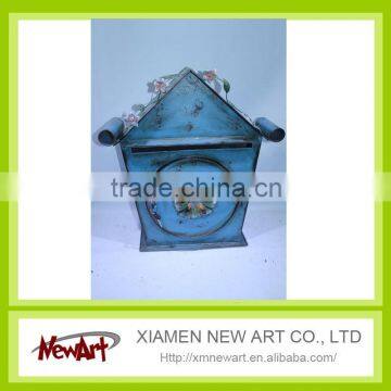 Blue mail box for wall crafts exterior wall decoration material
