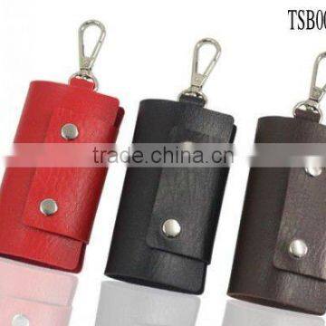 new arrival hot sale leather key ring pouch