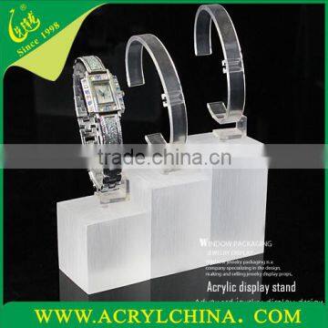 Custom plexiglass watch display block acrylic display stand block watch display