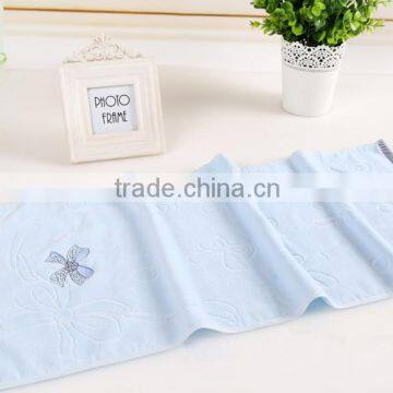 Factory Price Cotton Embroidered Butterfly Cut Pile Face Towel photo-5